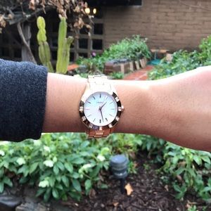 DKNY gold diamond watch